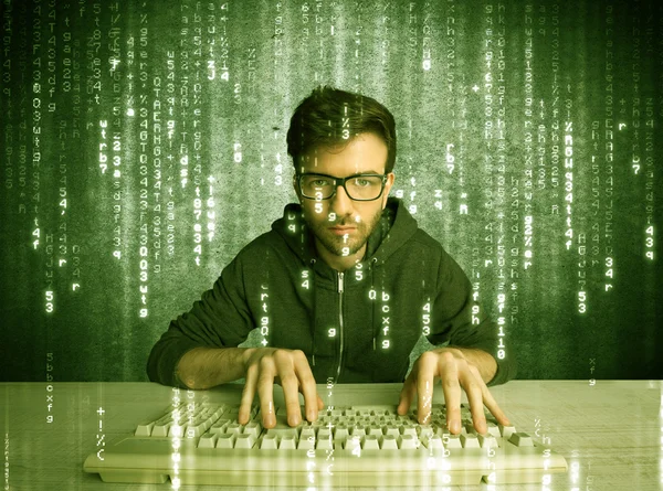 Online hacking in progress concept — Stock Photo, Image