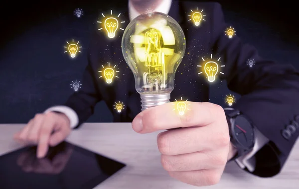 Businessman has a bright idea concept — Stock Photo, Image