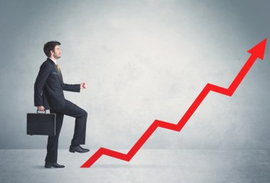 Kırmızı grafik oku tırmanma