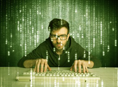 Çevrimiçi hackleme süreci konsepti