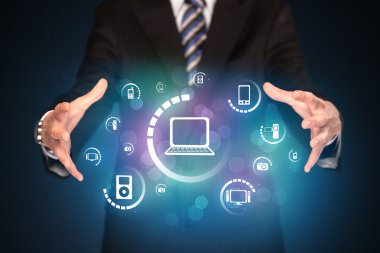 Holding dijital medya simgeler