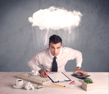 Ofisteki stresli iş adamı