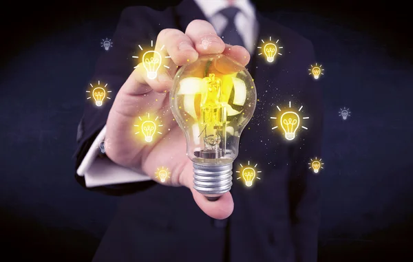 Businessman has a bright idea concept — Stock Photo, Image