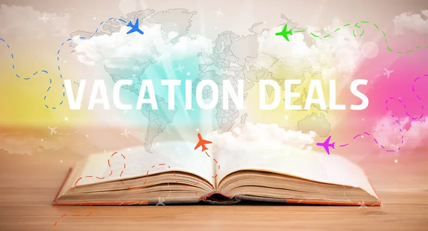 Open book, vacation concept — Stock Photo, Image