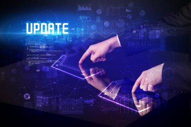 Dijital tabloya elle dokun