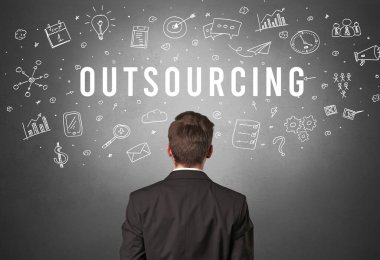 Bir iş adamının arkadan görünüşü