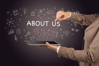 Dokunmatik ekran, sosyal medya konseptine yakın çekim