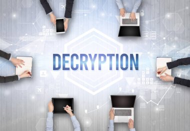 Ofiste Çalışan Meşgul İnsanlar Grubu, teknoloji konsepti