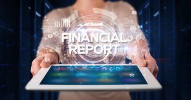 Tablet tutan kişi, iş konsepti