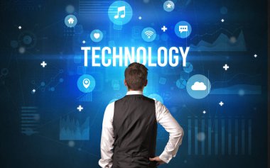 Bir iş adamının arkadan görünüşü