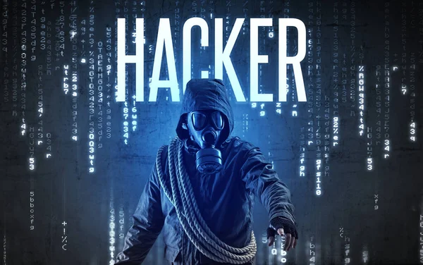 Arctalan hacker felirattal — Stock Fotó