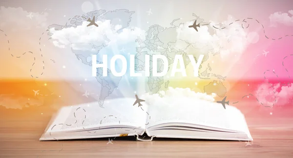 Open book, vacation concept — Stock Photo, Image