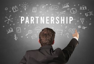 Bir iş adamının arkadan görünüşü