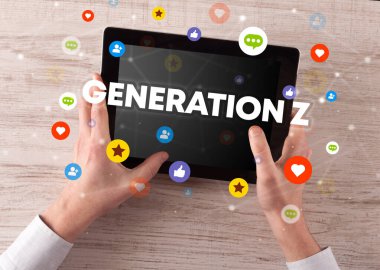 Dokunmatik ekran, sosyal medya konseptine yakın çekim