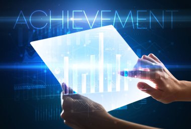 El ele tutuşmak fütüristik, iş kavramı