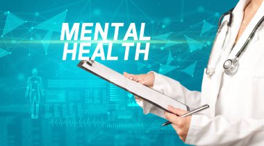 Doktor panoya notlar yazıyor, tıbbi teşhis konsepti.