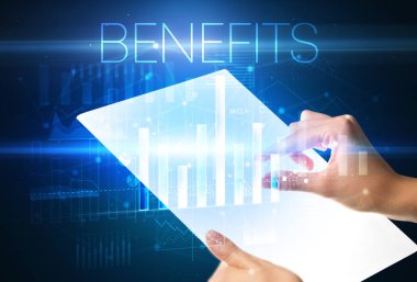 El ele tutuşmak fütüristik, iş kavramı