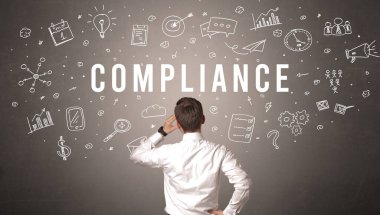 Bir iş adamının arkadan görünüşü