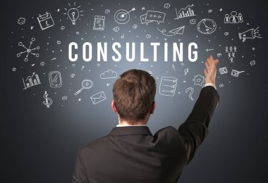 Bir iş adamının arkadan görünüşü