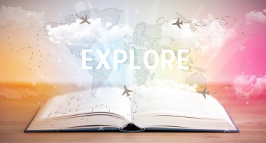 açık kitap, tatil konsepti