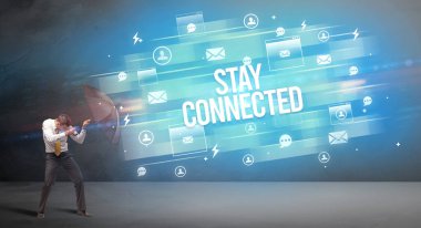 Şemsiyeyle savunma yapan iş adamı