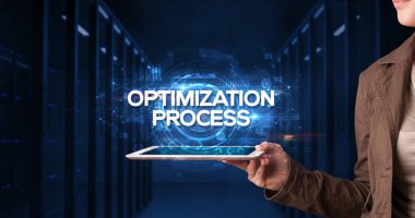 Tablet tutan kişi, iş konsepti