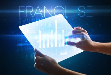 El ele tutuşmak fütüristik, iş kavramı