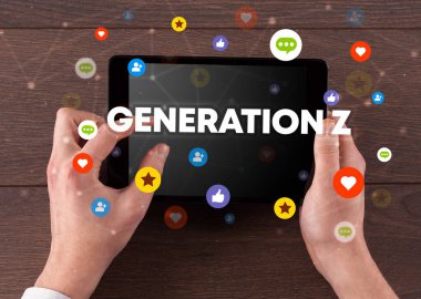 Dokunmatik ekran, sosyal medya konseptine yakın çekim