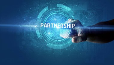 İş konseptine el sıkışma düğmesi