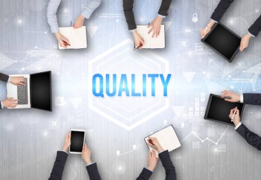 Ofiste Çalışan Meşgul İnsanlar Grubu, teknoloji konsepti