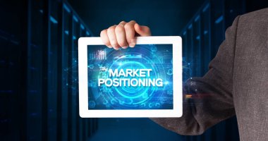 Tablet tutan kişi, iş konsepti