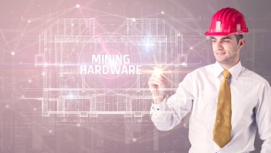 Miğferli yakışıklı mimar.