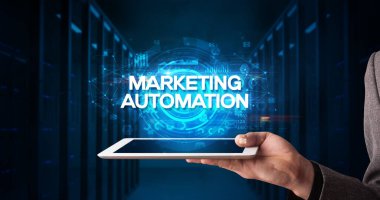 Tablet tutan kişi, iş konsepti