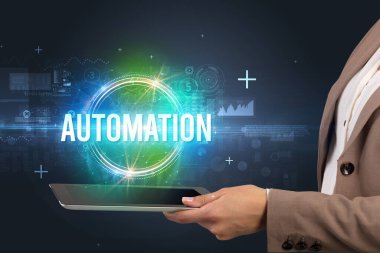 Dokunmatik ekran yakın plan, yeni teknoloji konsepti