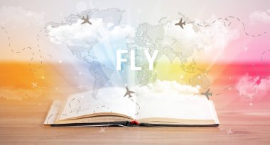 açık kitap, tatil konsepti