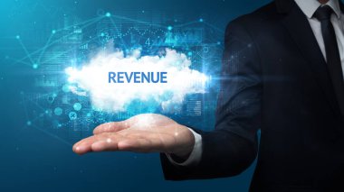 Motivasyon mesajı taşıyan iş adamının eli