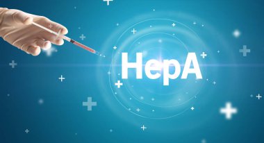 Virüs aşısıyla şırınga iğnesi