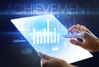 El ele tutuşmak fütüristik, iş kavramı