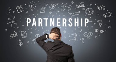 Bir iş adamının arkadan görünüşü