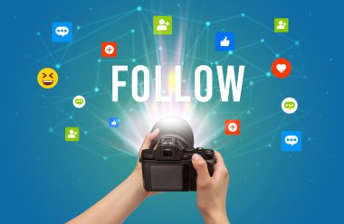 Sosyal medya içeriğini yakalamak için kamera kullanılıyor