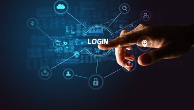 Siber güvenlik tuşuna elle dokun