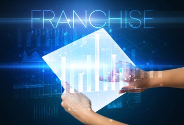 El ele tutuşmak fütüristik, iş kavramı