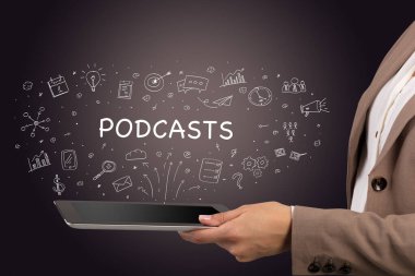 Dokunmatik ekran, sosyal medya konseptine yakın çekim