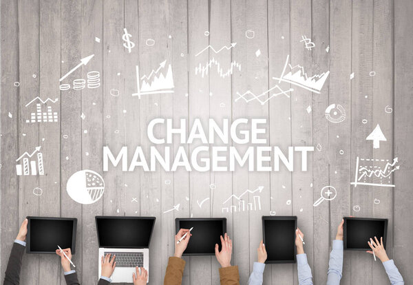 Group of Busy People Working in an Office