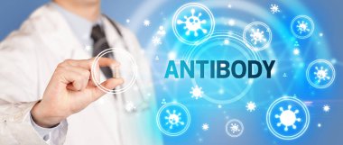 Doktor ilaç veriyor, virüs konsepti