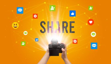 Sosyal medya içeriğini yakalamak için kamera kullanılıyor