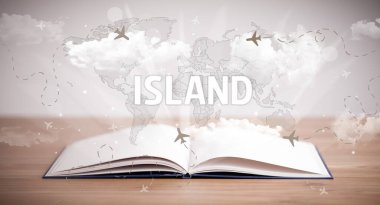 açık kitap, tatil konsepti