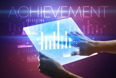 El ele tutuşmak fütüristik, iş kavramı