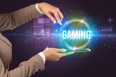 Dokunmatik ekran yakın plan, yeni teknoloji konsepti