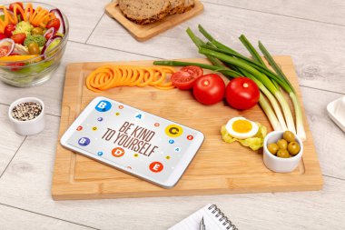 Sağlıklı Tablet Pc bileşimi konsepti